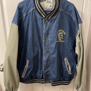 SJSU Spartans Denim Varsity Jacket, 3xl